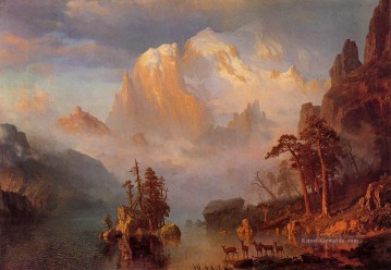 Rocky Berge Albert Bierstadt Ölgemälde